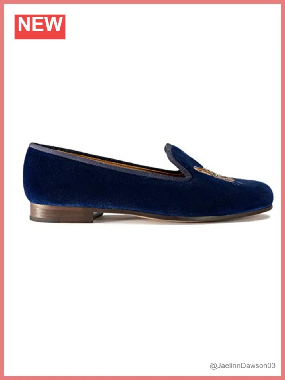 Women's Embroidered Velvet Loafer Flats, Smoking Slippers